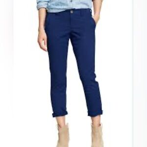 GAP Khakis Skinny Boyfriend Navy Light Cotton Stretch Chino Pants Women’s 6 EUC‎